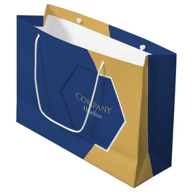 Blue Gift Bag Große Geschenktüte (Vorderseite Schrägansicht)