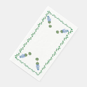 Blue Ginger Jars Jar Topiary Vine Serviette