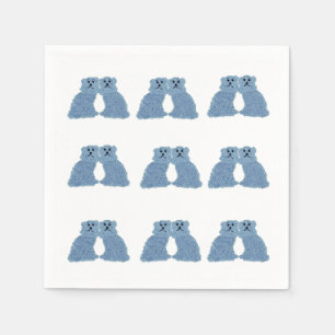 Blue Ginger Jars Staffordshire Hunde Serviette