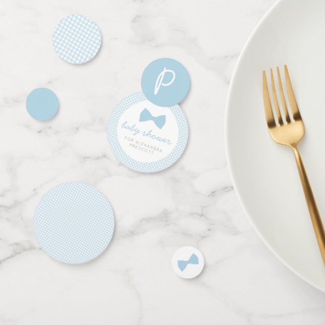 Blue Gingham Baby Dusche Konfetti (Gruppe)