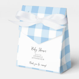 Blue Gingham Baby Shower Vielen Dank Geschenkschachtel