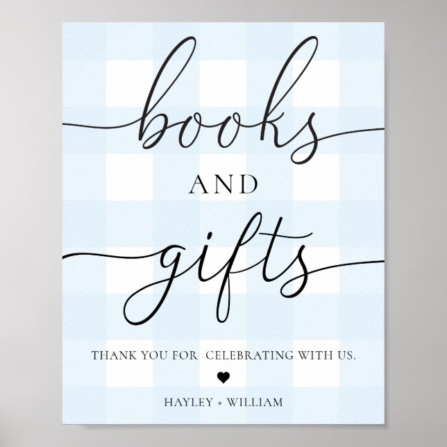 Blue Gingham Books and Gifts Poster (Vorne)