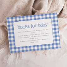 Blue Gingham Boy Baby Showbuchanfrage