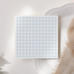 Blue Gingham Boy Baby Shower Serviette<br><div class="desc">Die eleganten blauen Gingham-Servietten sorgen für eine Touch in Ihrem Babyduschdekor.</div>