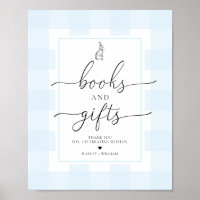 Blue Gingham Bunny Rabbit Bücher und Geschenke