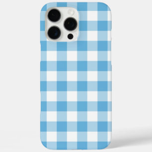 Blue Gingham iPhone 16 Pro Max Hülle