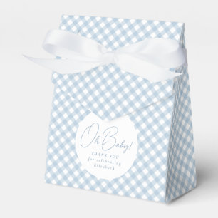 Blue Gingham Classic niedlich simple baby Boy Dusc Geschenkschachtel