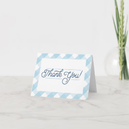 Blue Gingham Dankeschön an Notecards Dankeskarte