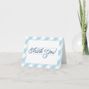 Blue Gingham Dankeschön an Notecards Dankeskarte
