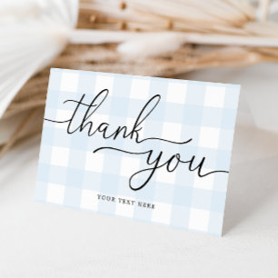 Blue Gingham Dankeschön Card Karte