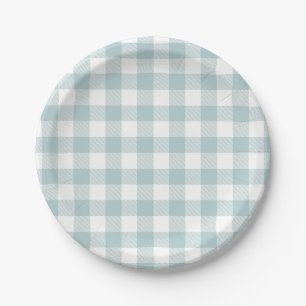Blue Gingham für Ostersonnigen Ohrenpapierplatte Pappteller