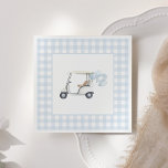 Blue Gingham Golf Baby Dusche Serviette<br><div class="desc">Fügen Sie Ihrer Babydusche eine Touch mit den blauen Gingham Golf-Servietten hinzu.</div>