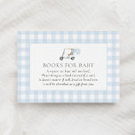 Blue Gingham Golf Baby Showbücher für Baby Begleitkarte<br><div class="desc">Laden Sie Freunde und Familie ein,  um mit dieser eleganten Baby Duschkabine ein Buch für das Baby mitzubringen.</div>