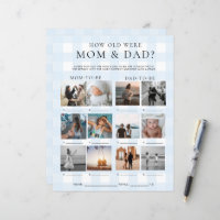 Blue Gingham How Old Were Mama und Vater Foto Game