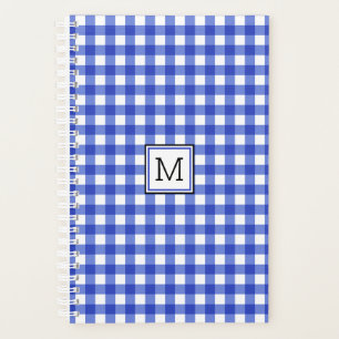 Blue Gingham Karo Monogram Planer