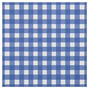 Blue Gingham Karo Stoff