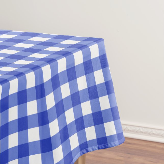 Blue Gingham Karo Tischdecke (Beispiel)