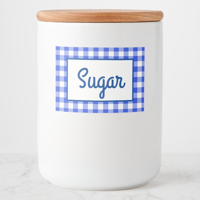 Blue Gingham Lebensmitteletikett (Vorderseite)