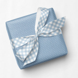 Blue Gingham niedlicher Karo Satinband