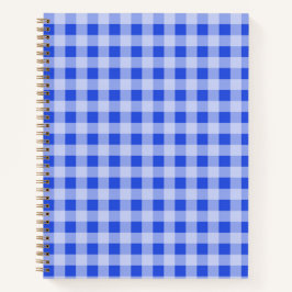 Blue Gingham Notebook Notizbuch
