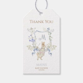 Blue Gingham Peter die Rabbit Baby Dusche MUTED BL Geschenkanhänger