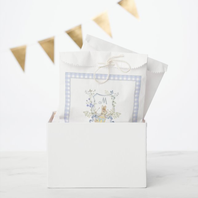 Blue Gingham Peter die Rabbit Baby Dusche MUTED BL Geschenktütchen (Party)