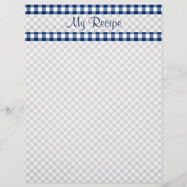 Blue Gingham Stationery (Vorderseite)