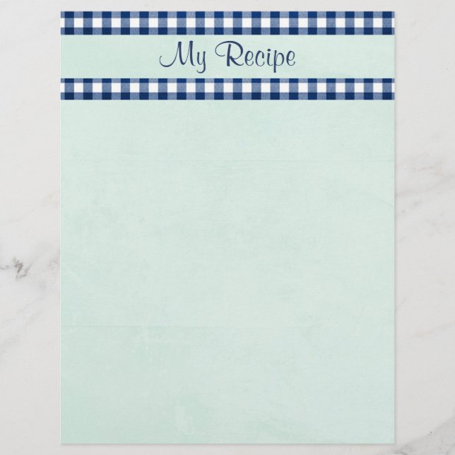 Blue Gingham Stationery (Vorderseite)