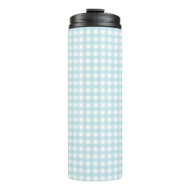 Blue Gingham Thermosbecher (Vorderseite)