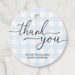 Blue Gingham Vielen Dank für Ihr Interesse am Roun Geschenkanhänger