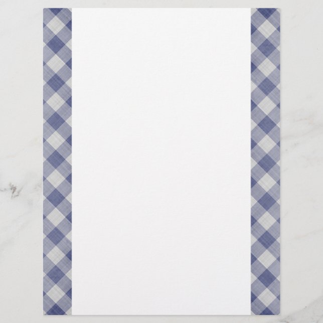 Blue Gingham zweiseitiges Papier (Vorderseite)