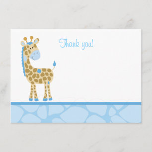 Blue Giraffe Flat Vielen Dank für Ihre Aufmerksamk Dankeskarte