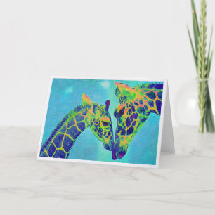 Blue Giraffe Karte