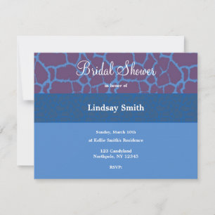 Blue Giraffe Muster Bridal Dusche Einladung