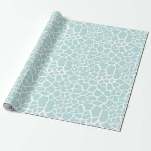 Blue Giraffe Print Geschenkpapier