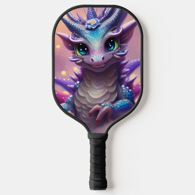 Blue Girl Dragon Pickleball Schläger (Vorderseite)