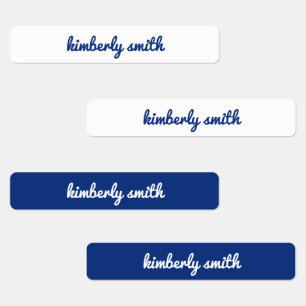 Blue Girl School Name Labels Etiketten