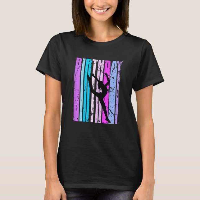 Blue Girls Rhythmic Gymnastics Womens Grandaughter T-Shirt (Vorderseite)