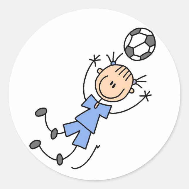 Blue Girls Soccer Sticker (Vorderseite)