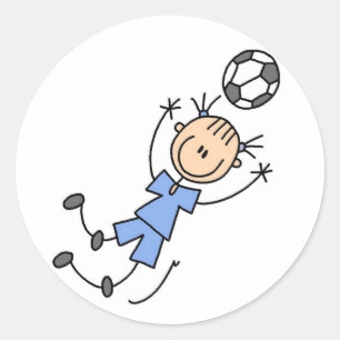 Blue Girls Soccer Sticker