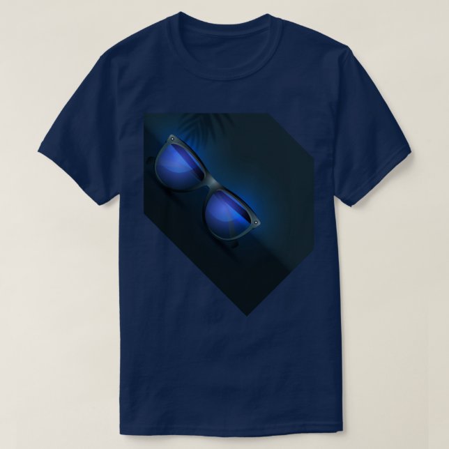 Blue Glasses Retro Design T - Shirt - Trendy & Uni (Design vorne)