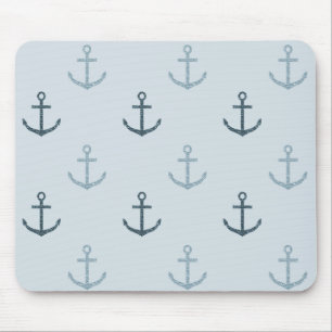 Blue Glitzer Anchors Mousepad