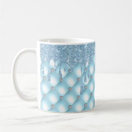 Blue Glitzer Bling Hübsch Kaffeetasse