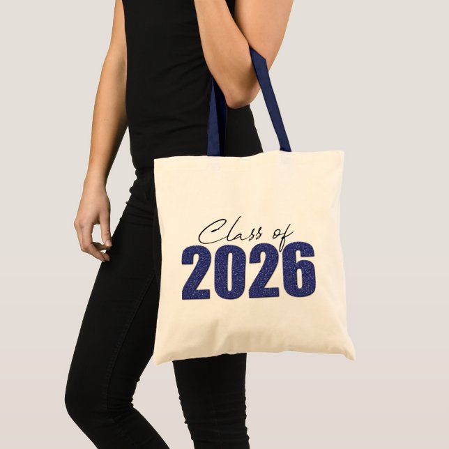 Blue Glitzer Class 2026 Tragetasche (Vorderseite (Produkt))
