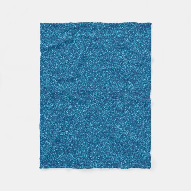 Blue Glitzer Fleece Blanket (Vorderseite)