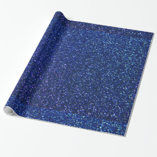 Blue Glitzer Geschenkpapier