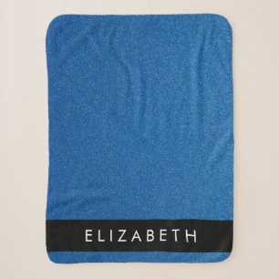 Blue Glitzer, Glitzer Hintergrund, Ihr Name Sherpadecke