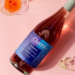 Blue Glitzer Junggeselinnen-Abschied