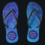 Blue Glitzer Junggeselinnen-Abschied Flip Flops<br><div class="desc">Blue Glitzer Weekend Bachelorette Design. Dieser Junggeselinnen-Abschied flip-flops kombiniert zwei Schriftart-Größen für mehr Dynamik. Für die passenden Artikel folgen Sie bitte dem Link: Falls Sie eine Anpassung für das Design benötigen,  können Sie mich kontaktieren : szdesigns2021@gmail.com</div>