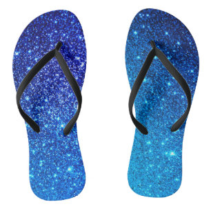 Blue Glitzer Junggeselinnen-Abschied Flip Flops